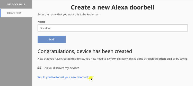 Doorbell created