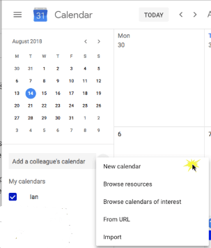 New google calendar