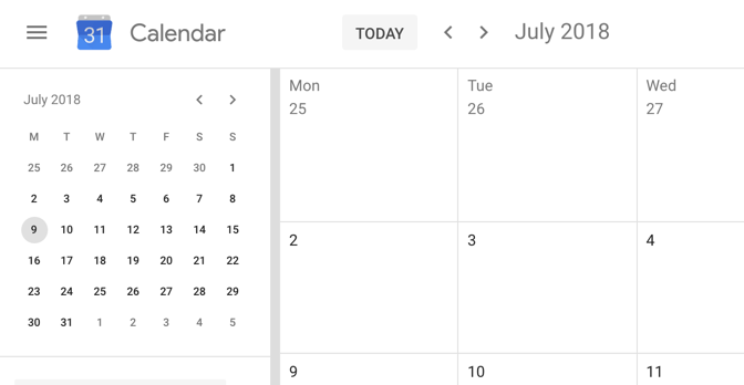 Google calendar